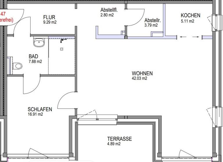 Wohnung zum Kauf provisionsfrei 397.683 € 2 Zimmer 92,7 m²<br/>Wohnfläche EG<br/>Geschoss Raiffeisenstraße 2h, Nummer 47 Süderneuland I Norden 26506
