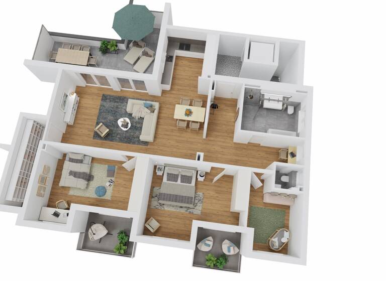Wohnung zum Kauf provisionsfrei 1.072.500 € 4 Zimmer 164,9 m²<br/>Wohnfläche Dachgeschoss, 3.<br/>Geschoss ab sofort<br/>Verfügbarkeit Ellmosener Wies 15a Bad Aibling Bad Aibling 83043