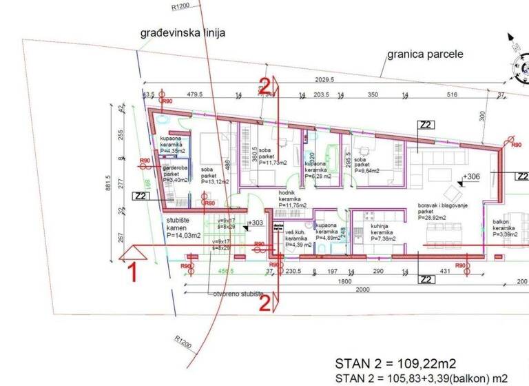Wohnung zum Kauf 440.000 € 4 Zimmer 124 m² 1. Geschoss Crnomerec 0