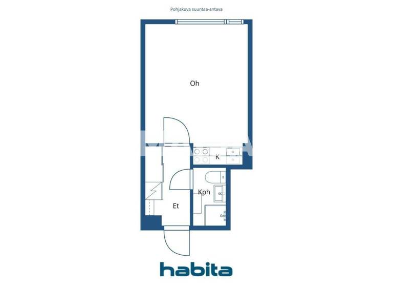 Studio zum Kauf 88.000 € 1 Zimmer 23,5 m² 2. Geschoss Adolf Lindforsin tie 7 Helsinki 00400