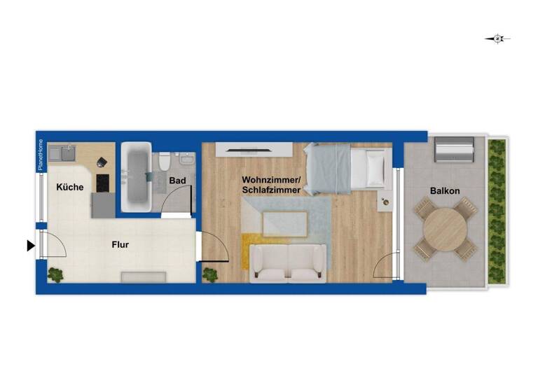 Studio zum Kauf 280.000 € 1 Zimmer 39,2 m² 3. Geschoss Berg am Laim München 81673