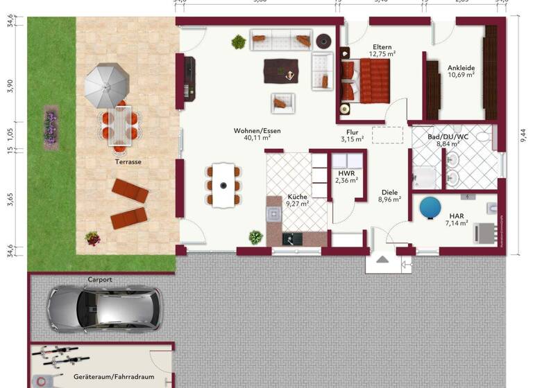 Einfamilienhaus zum Kauf 359.900 € 2 Zimmer 103,3 m² 567 m² Grundstück Hillentrup Dörentrup 32694