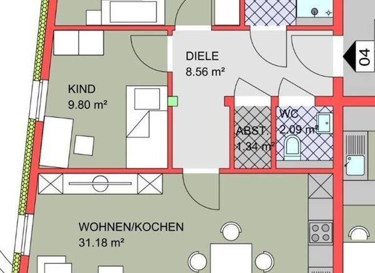 Wohnung zum Kauf - Erstbezug 329.500 € 3 Zimmer 77 m² 1. Geschoss Wittlich 54516