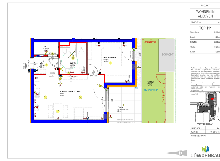 Wohnung zur Miete - Erstbezug 781 € 2 Zimmer 54,1 m² EG Am Dorfplatz 2 Alkoven 4072