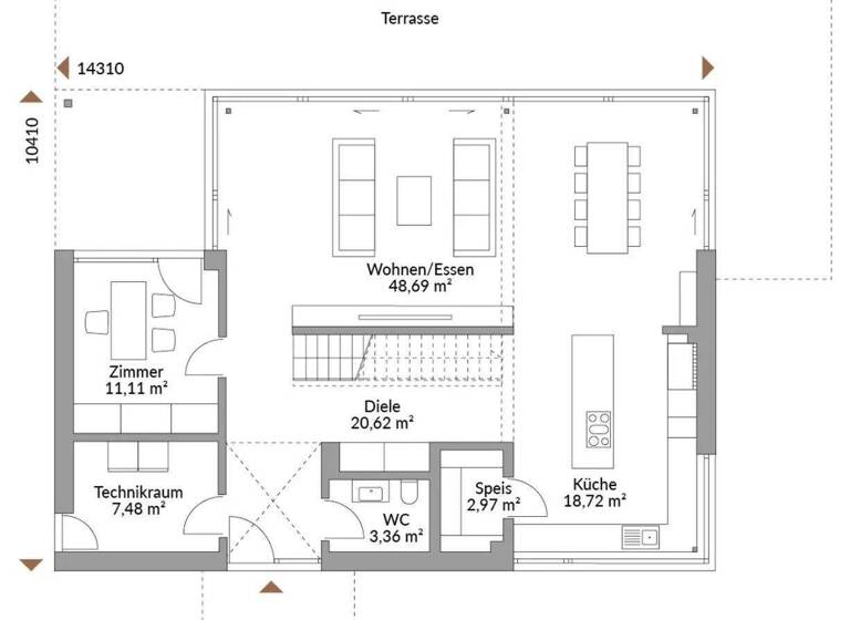 Stadthaus zum Kauf - Erstbezug provisionsfrei 752.300 € 5 Zimmer 227,3 m² 1 m² Grundstück GRUNDSTÜCK 800M GRAZ EXKLUSIV NUR FÜR DANWOOD-HAUS Hart bei Graz 8075