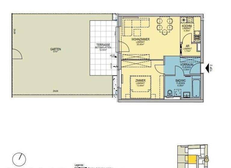 Wohnung zur Miete - Erstbezug 671 € 2 Zimmer 51,5 m² EG Stadionstraße Wiener Neustadt 2700