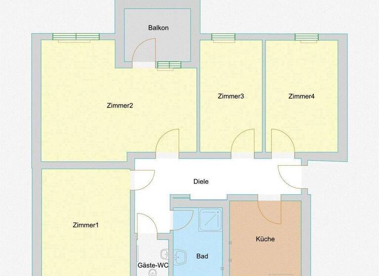 Wohnung zur Miete 575 € 4 Zimmer 85,9 m² EG frei ab 01.04.2026 Görlitzer Str. 17 Neustadt Quakenbrück 49610