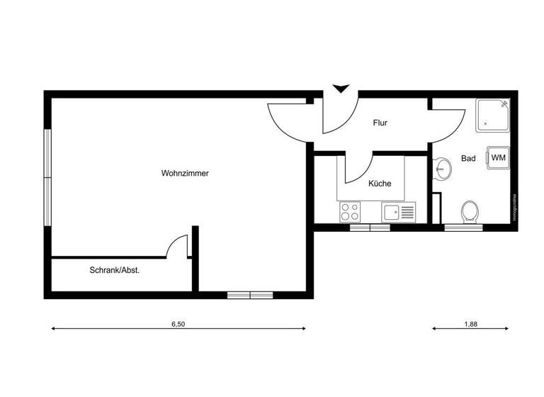 Wohnung zum Kauf 169.000 € 1 Zimmer 40,3 m² EG Bad Krozingen 79189