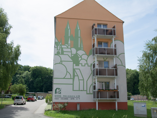 Wohnung zur Miete 445 € 3 Zimmer 58,5 m² 2. Geschoss frei ab sofort Max-Haarig-Straße 5 Meißen 01662