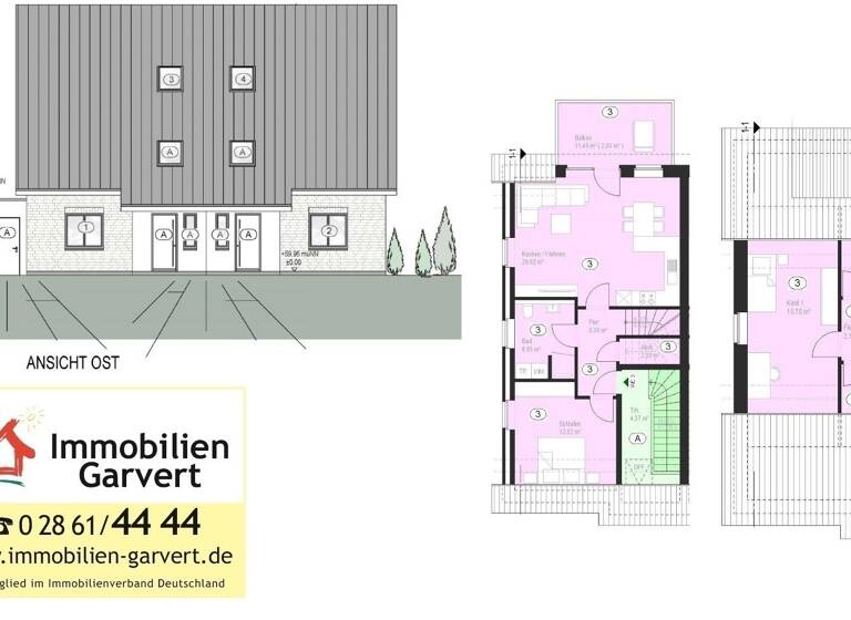 Maisonette zum Kauf - Erstbezug provisionsfrei 321.300 € 4 Zimmer 86 m² Gescher 48712