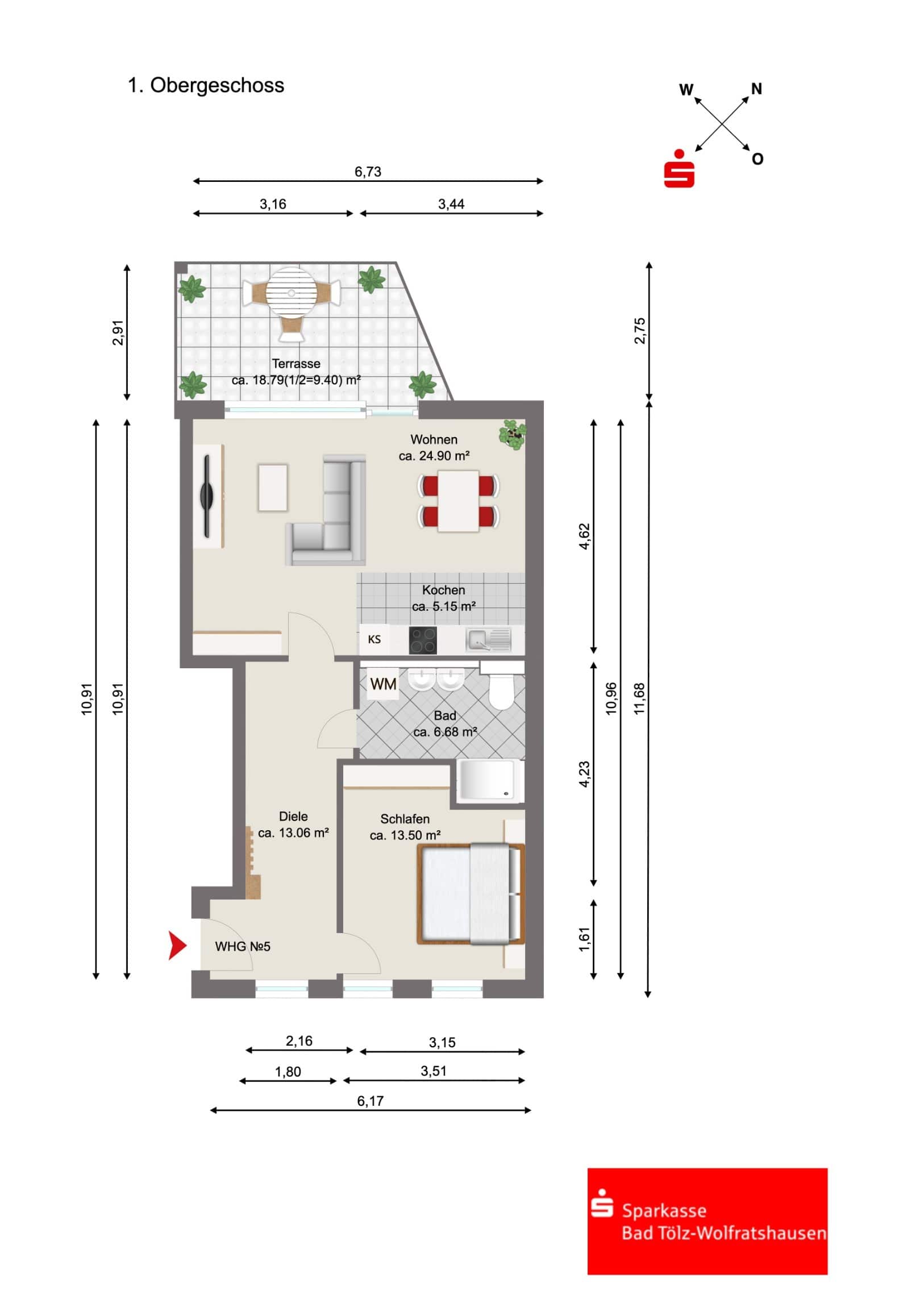 Wohnung zum Kauf provisionsfrei 511.400 € 2 Zimmer 72,7 m²<br/>Wohnfläche Gartenberg Geretsried 82538