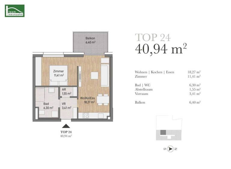 Wohnung zum Kauf provisionsfrei 225.609 € 2 Zimmer 40,9 m² 3. Geschoss Eggenberg Graz 8020