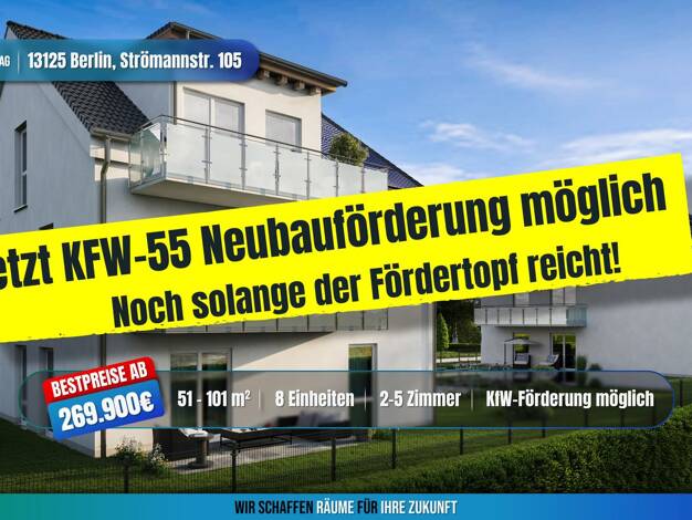 Wohnung zum Kauf provisionsfrei 534.900 € 5 Zimmer 100 m² 2. Geschoss Strömannstraße 105 Karow Pankow 13125