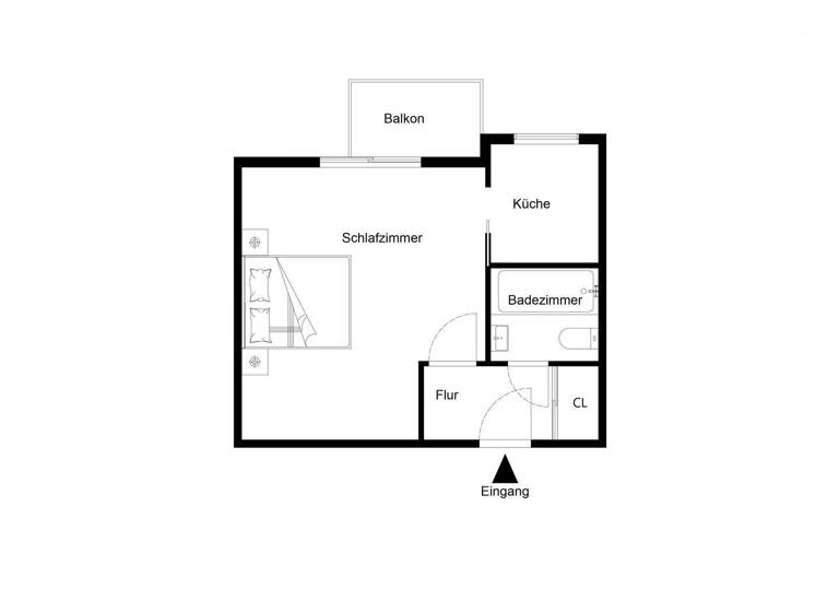 Studio zum Kauf 169.900 € 1 Zimmer 36 m² 1. Geschoss Lichtenrade Berlin 12307