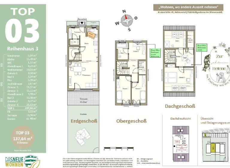 Reihenmittelhaus zum Kauf 591.858 € 5 Zimmer 137,6 m² Heiligenkreuz 2500