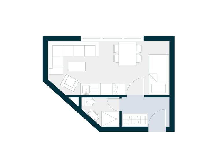 Studio zum Kauf 76.000 € 1 Zimmer 22 m² 1. Geschoss Illerberg Vöhringen 89269