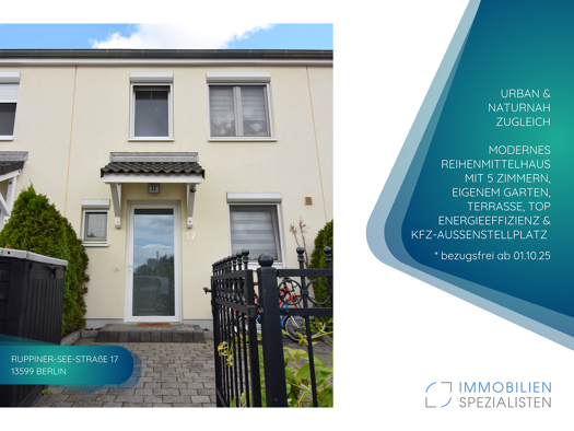 Maisonette zur Miete 2.500 € 5 Zimmer 140,1 m² EG frei ab 01.10.2025 Ruppiner-See-Straße 17 Haselhorst Berlin 13599