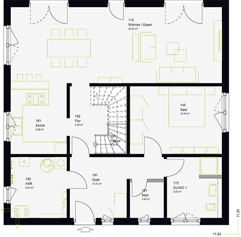 Einfamilienhaus zum Kauf provisionsfrei 345.569 € 6 Zimmer 210 m²<br/>Wohnfläche Saarbrücker Straße 48 Nunkirchen Wadern 66687