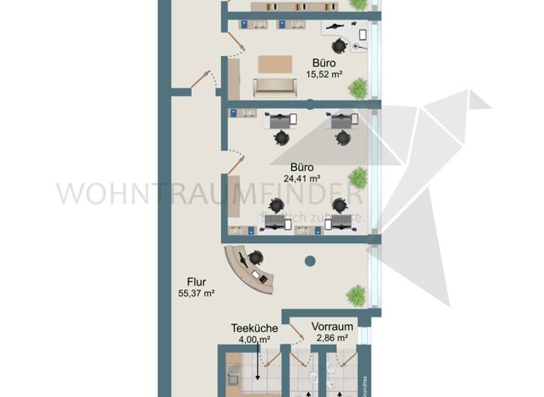 Bürofläche zur Miete 1.180 € 3 Zimmer 133,9 m² Bürofläche Äußere Schneeberger Straße 6 Schedewitz Zwickau 08056