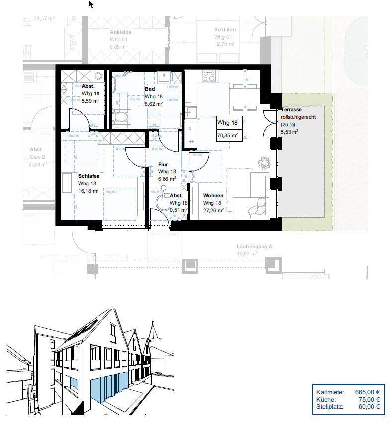 Wohnung zur Miete 665 € 2 Zimmer 70,4 m²<br/>Wohnfläche 01.02.2025<br/>Verfügbarkeit Emsbüren Emsbüren 48488