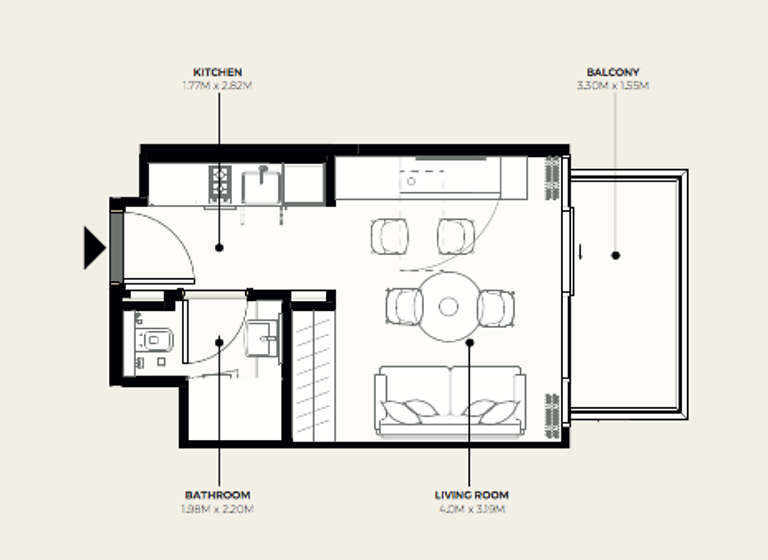 Wohnung zum Kauf - Erstbezug 236.851 € 2 Zimmer 58,5 m² Dubai