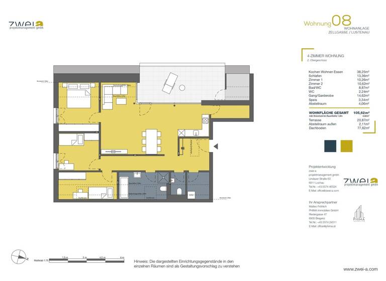 Wohnung zum Kauf - Erstbezug 776.000 € 4 Zimmer 105,6 m² Zellgasse 12 Lustenau 6890