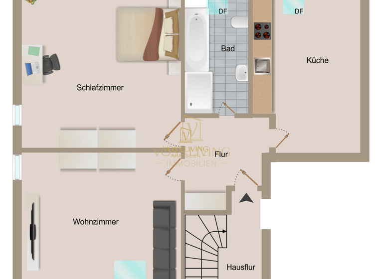 Wohnung zur Miete 790 € 2 Zimmer 72 m² 2. Geschoss frei ab sofort Okarben Karben 61184
