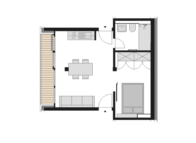 Studio zur Miete 785 € 1 Zimmer 36,6 m² 2. Geschoss frei ab sofort Abraham 12 Innenstadt Oldenburg (Oldenburg) 26122