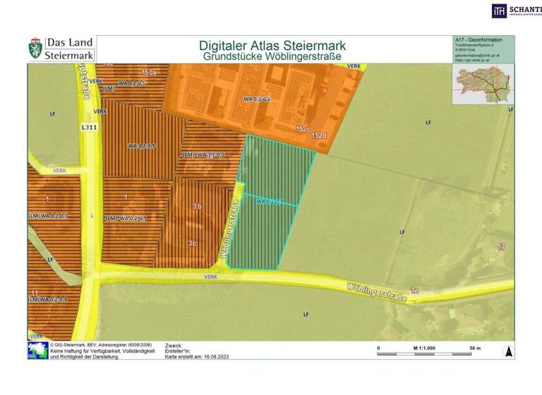 Grundstück zum Kauf 217.280 € 776 m² Grundstück Wöblingerstraße Hart bei Graz 8075