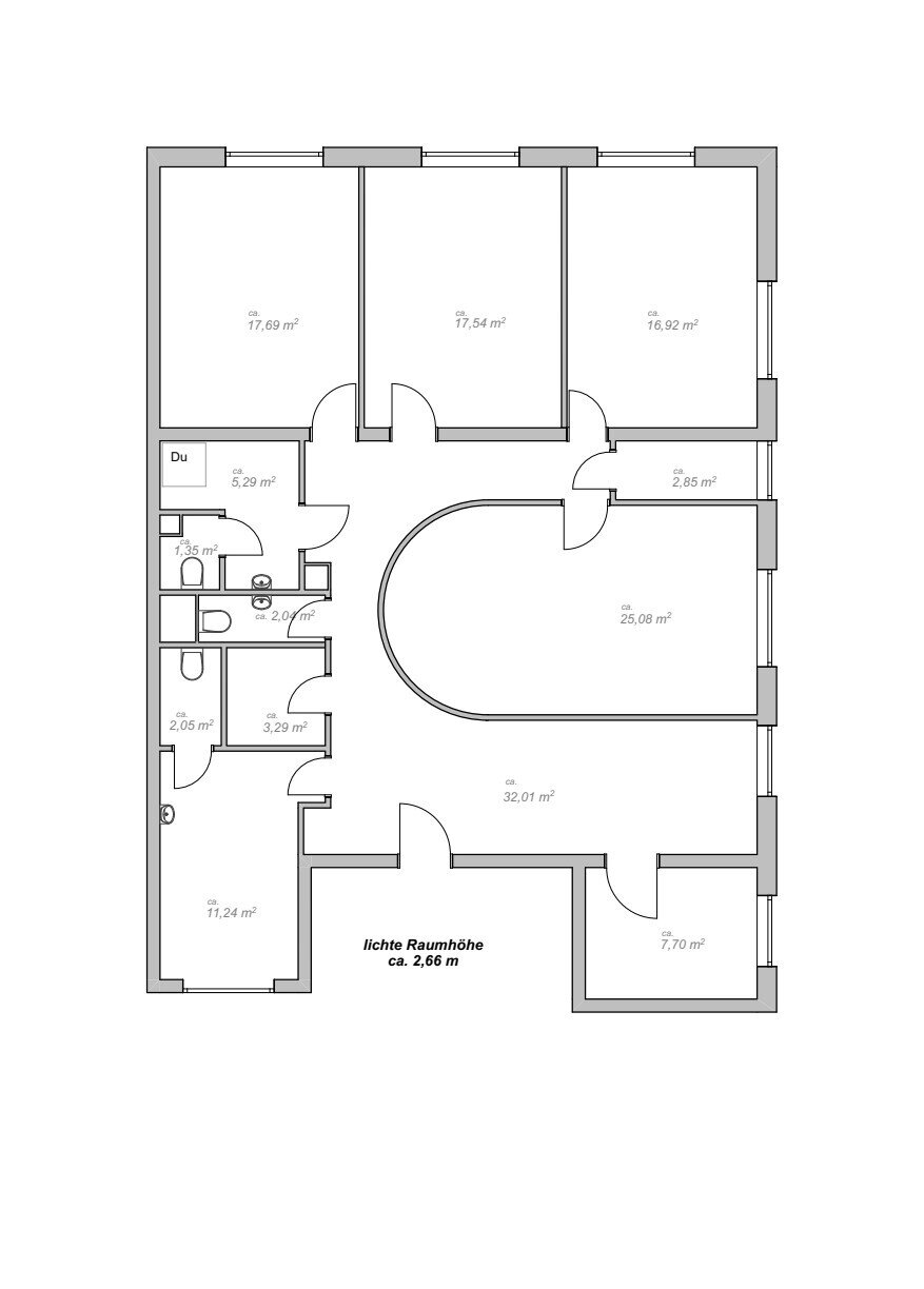 Praxisfläche zur Miete 10 € 4 Zimmer 150 m²<br/>Bürofläche Westliche Oberstadt (A - D) Mannheim 68169