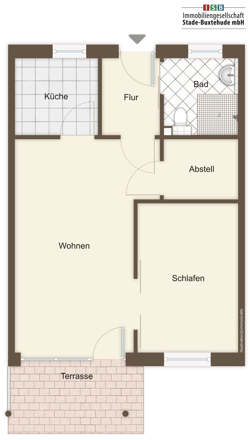 Wohnung zur Miete 561 € 2 Zimmer 56,1 m²<br/>Wohnfläche EG<br/>Geschoss 01.01.2025<br/>Verfügbarkeit Benedixweg 11 Übriges Stade Stade 21680