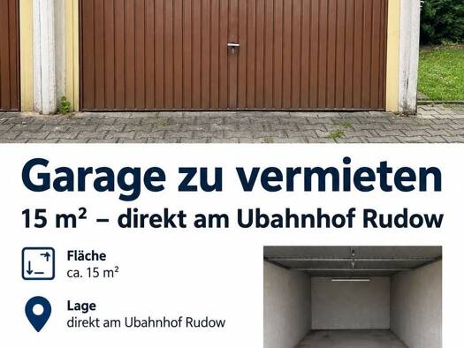 Garage zur Miete provisionsfrei 220 € 15 m² Rudow Berlin 12355