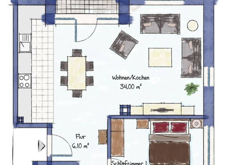 Wohnung zum Kauf 297.000 € 3 Zimmer 76 m² 2 Geschosse frei ab sofort Jägerstraße 10 a Kölpinsee Loddin 17459