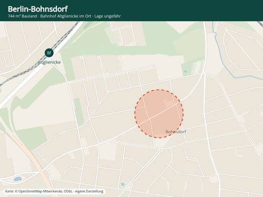 Grundstück zum Kauf 210.000 € 744 m² Grundstück Bohnsdorf Berlin 12526