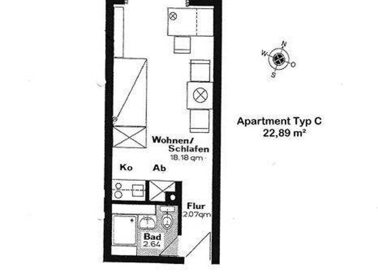 Studio zum Kauf 93.000 € 1 Zimmer 22,9 m² Hartenberg/Münchfeld Mainz 55122