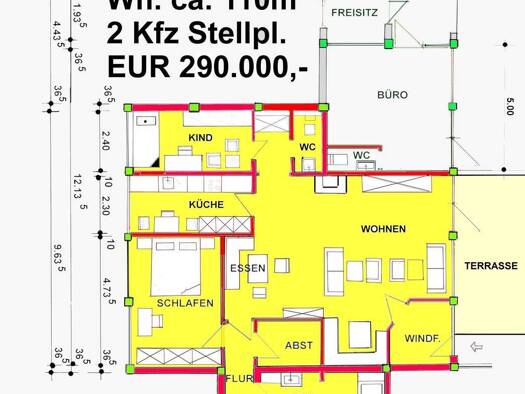 Wohnung zum Kauf provisionsfrei 290.000 € 3 Zimmer 110 m² EG frei ab sofort Hemhofen 91334