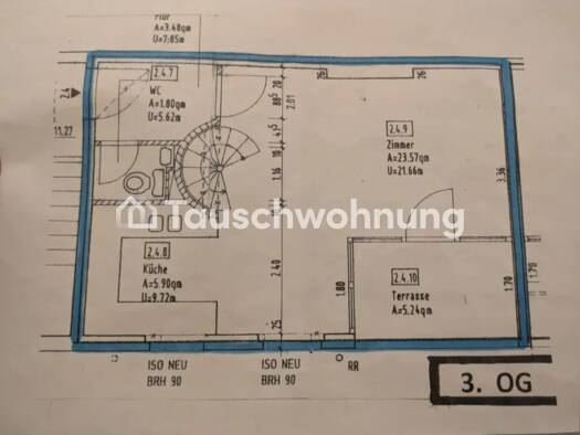 Maisonette zur Miete Tauschwohnung 822 € 3 Zimmer 78 m² 2. Geschoss Potsdam West Potsdam 14471