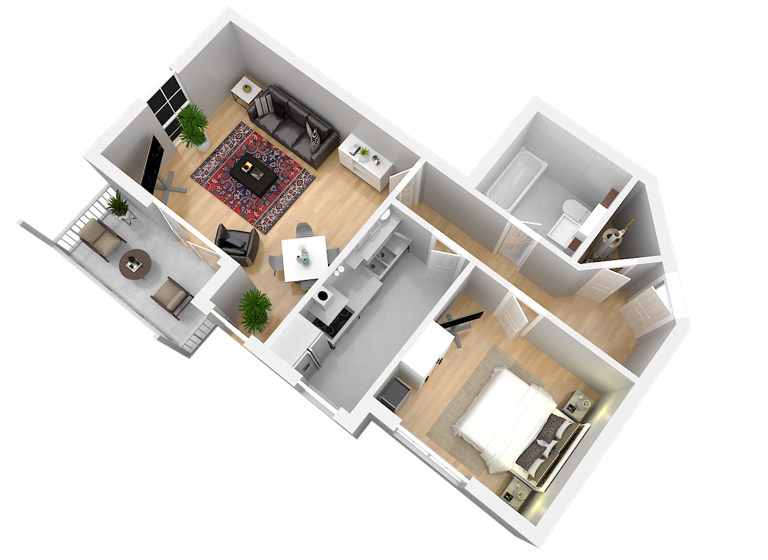 Wohnung zur Miete 2.400 € 2 Zimmer 70 m² 2. Geschoss Wehrda Marburg 35041