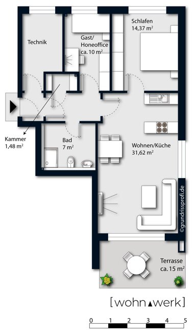 Terrassenwohnung zur Miete 1.248 € 3 Zimmer 86 m² EG frei ab 01.12.2024 Friedhofsweg 9 Quickborn 25451