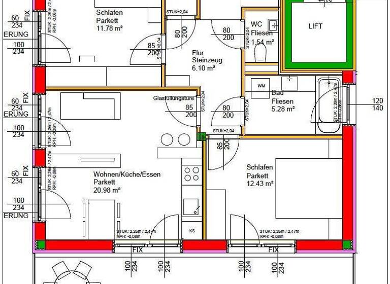 Wohnung zum Kauf 273.000 € 3 Zimmer 63,8 m² 1. Geschoss frei ab 01.03.2027 Hochsteingasse Geidorf Graz 8010