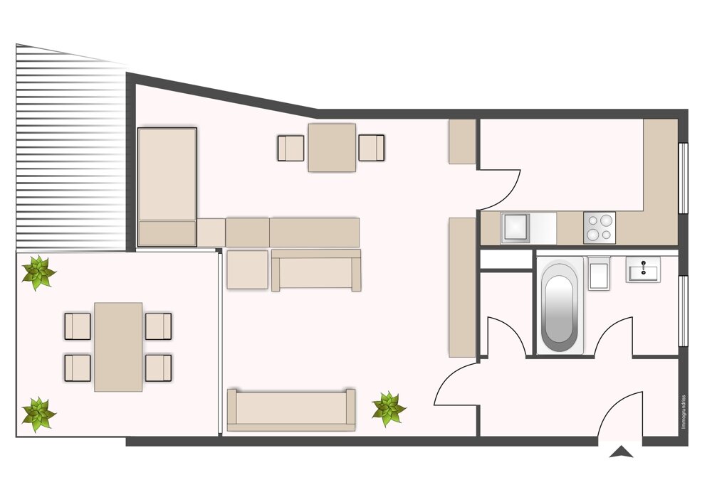 Studio zum Kauf 57.800 € 1 Zimmer 49 m²<br/>Wohnfläche 3.<br/>Geschoss Wickrath - Mitte Mönchengladbach / Wickrath-Mitte 41189