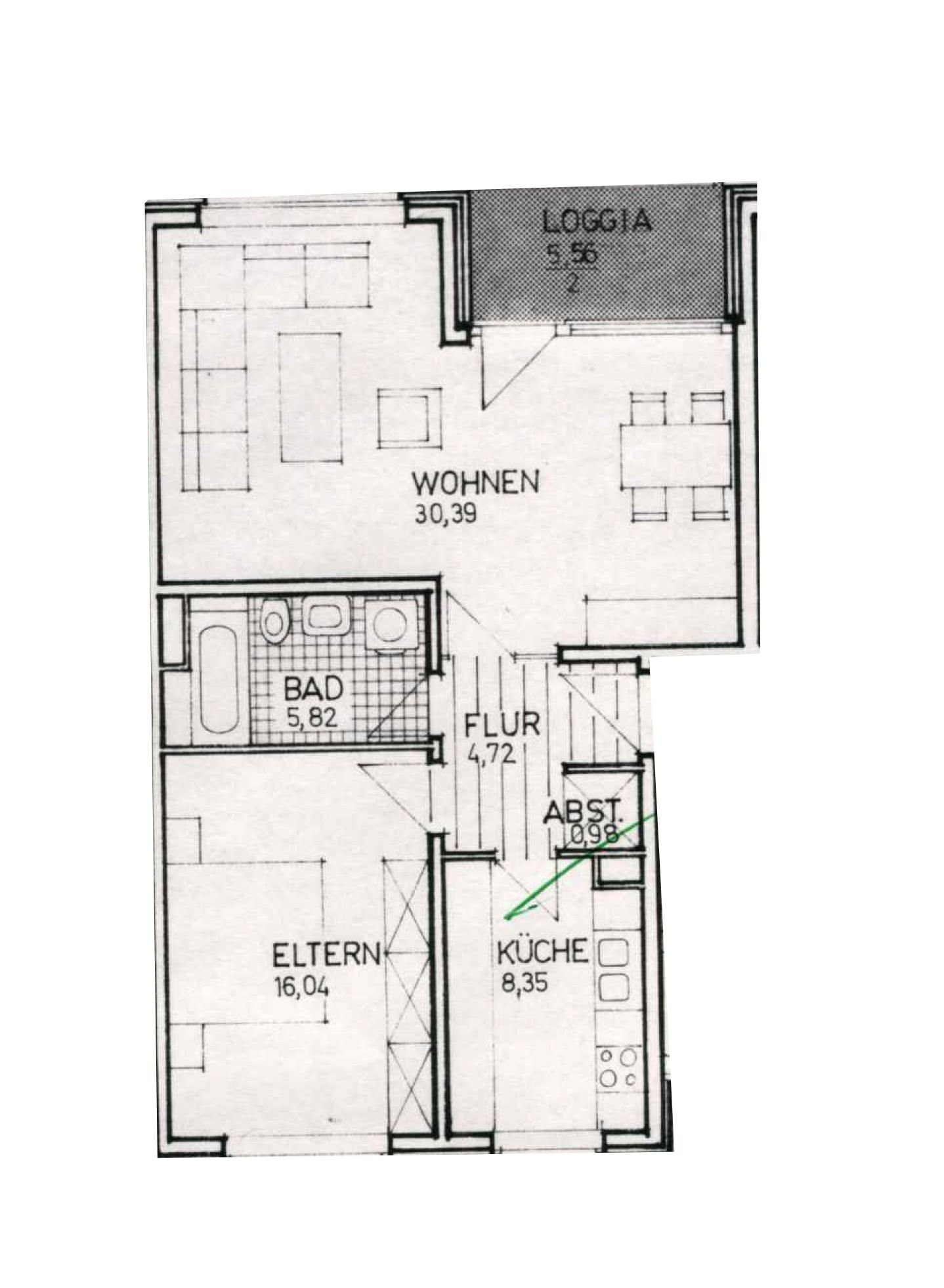 Wohnung zur Miete 605 € 2 Zimmer 70 m²<br/>Wohnfläche 2.<br/>Geschoss ab sofort<br/>Verfügbarkeit Empelde Ronnenberg 30952