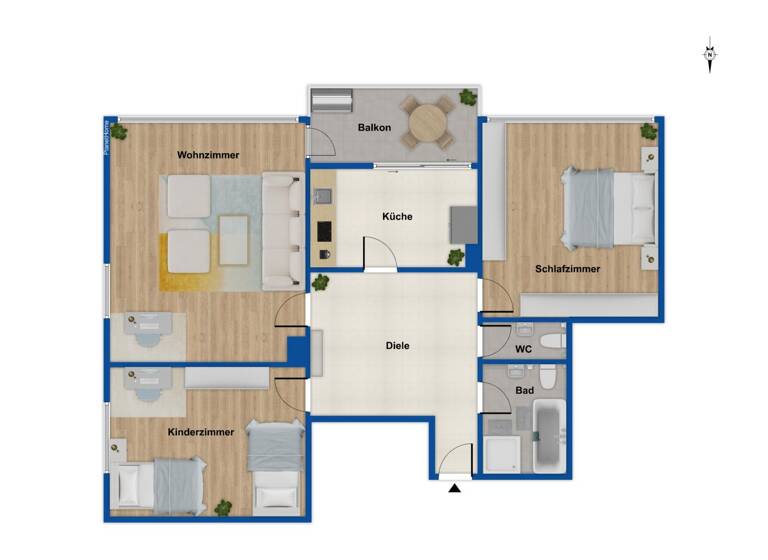 Wohnung zum Kauf 115.000 € 3 Zimmer 85 m²<br/>Wohnfläche 1.<br/>Geschoss Bünde Bünde 32257