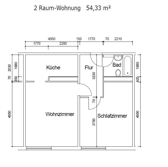 Wohnung zur Miete 366 € 2 Zimmer 54,3 m²<br/>Wohnfläche 12.<br/>Geschoss Friedrich-König-Straße 11 Wahlbezirk 13 Suhl 98527