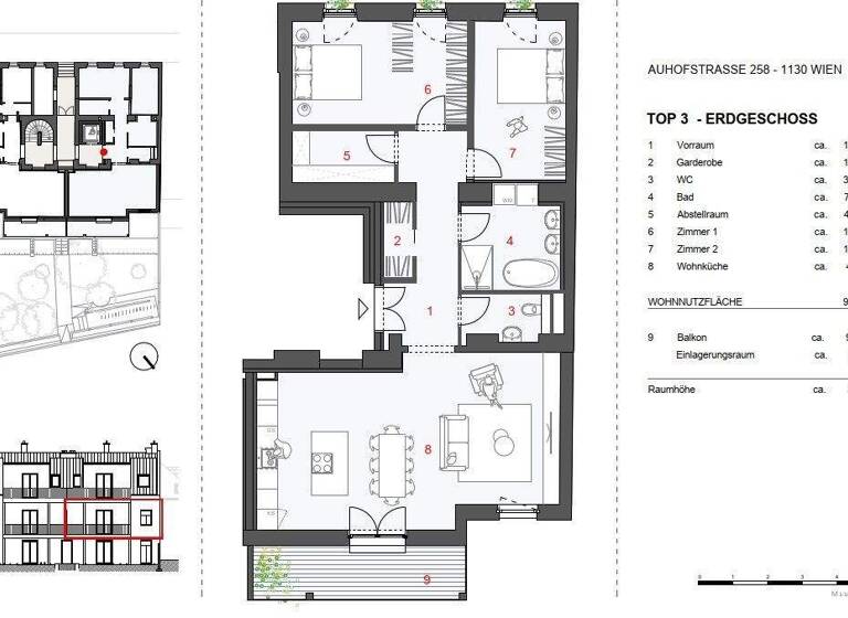 Wohnung zum Kauf - Erstbezug 899.000 € 3 Zimmer 95,9 m² EG Wien 1130