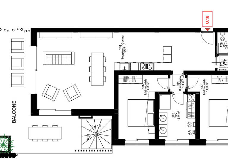 Wohnung zum Kauf 1.135.000 € 3 Zimmer 121 m² 2. Geschoss Desenzano del Garda 25015