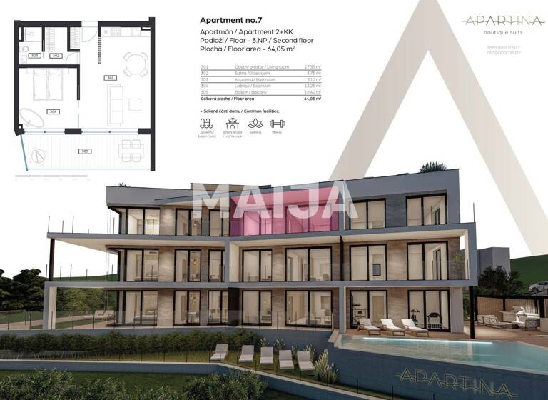 Studio zum Kauf 304.000 € 2 Zimmer 64 m² 2. Geschoss Rtina 23248