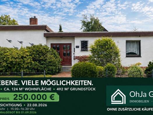 Bungalow zum Kauf provisionsfrei 250.000 € 5 Zimmer 125 m² 492 m² Grundstück Heide Ganderkesee 27777