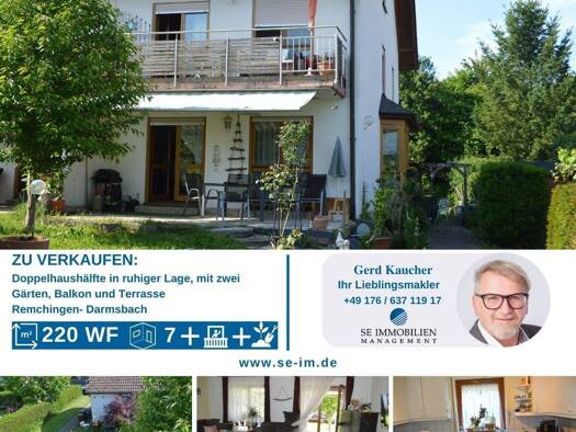 Doppelhaushälfte zum Kauf 529.000 € 7 Zimmer 220 m² 365 m² Grundstück Darmsbach Remchingen-Darmsbach 75196