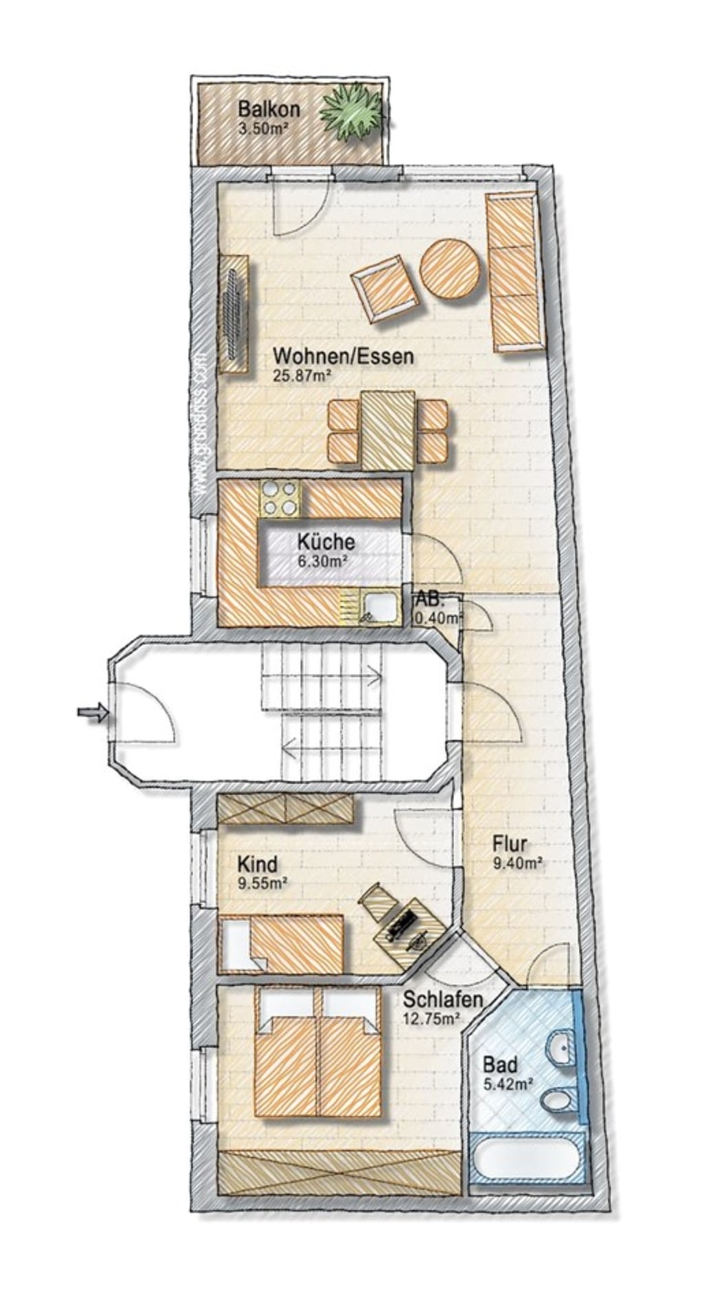 Wohnung zur Miete Wohnen auf Zeit 2.790 € 4 Zimmer 72 m²<br/>Wohnfläche 28.02.2025<br/>Verfügbarkeit Weinbergstraße Nördliche Innenstadt Potsdam 14469